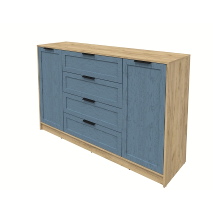 Тумба Тренд КТ-Т160 (Дуб золотой ЛДСП/ Дуб лазурный ЛМДФ) Ш1600 В1020 Г451 Тумба Тренд КТ-Т160 (Дуб золотой ЛДСП/ Дуб лазурный ЛМДФ) Ш1600 В1020 Г451